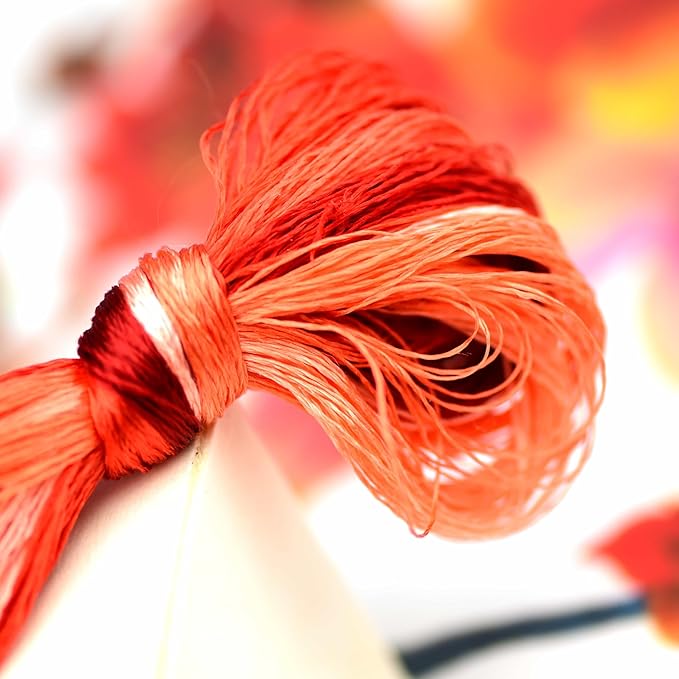 4 Skeins Mulberry Silk Floss Embroidery Thread Floss-Cross Stitch Threads China Silk Woven Jewelry Threads DIY Sewing Kits (05)