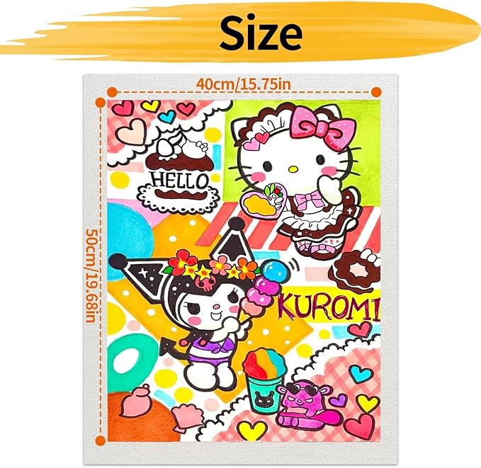 JYLMOOD Paint by Number for Adult Kits, DIY Cartoon Acrylic Oil Painting Kits for Adults Kids Beginners for Home Wall Decor Gifts 16x20 Inch (No Frame)