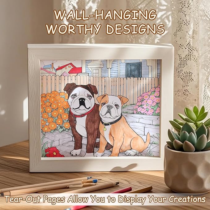 Women's Coloring Book 30 Pages Cute Pets Pattern Coloring Books for Adults to Relax and Relieve Anxiety, Gift for Mother's Day, Birthdays, Christmas, Anniversaries