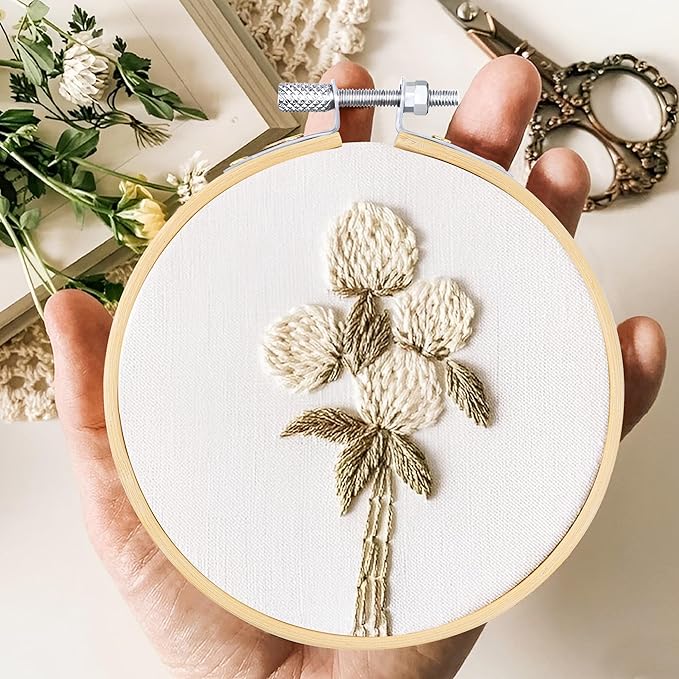 giemson embroidery hoop 4 inch 12 pieces small embroidery hoops bamboo circle cross stitch hoop for embroidery art craft sewing