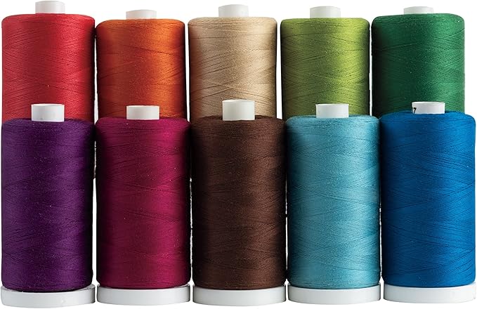 connecting threads 100% cotton thread sets - 1200 yard spools (set of 10 - bejeweled)