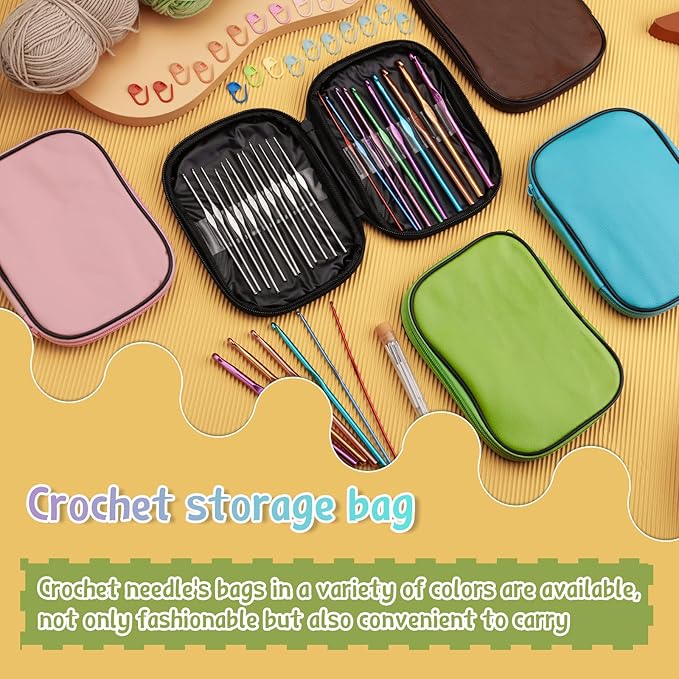 IMZAY 54 Pcs Crochet Hooks Set, 0.6mm-6.5mm Crochet Needles for Yarn Crochet Kits for Beginners, Ergonomic Crochet Hooks with Knitting Accessories, Crochet Supplies, Knitting Needles for Crocheters