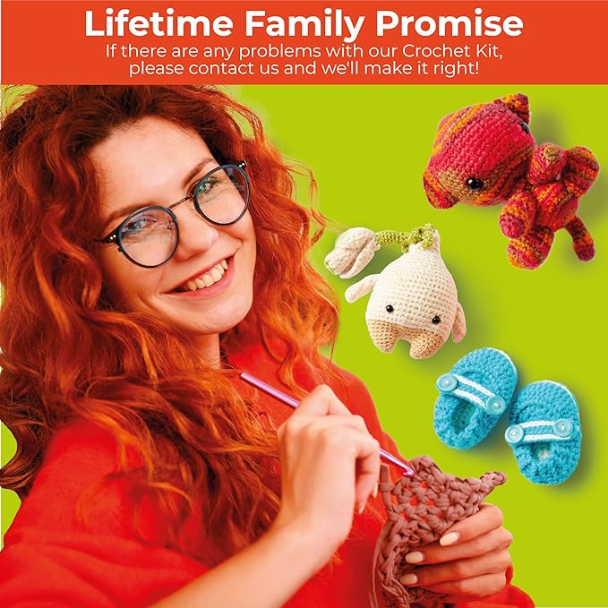 Craftwiz Learn to Crochet Kit for Beginners Adults – Complete Beginner Set with 20 Yarn Skeins, 9 Hooks, Organizer Bag & Book – Perfect Crochet Starter Kit for Adults & Teens