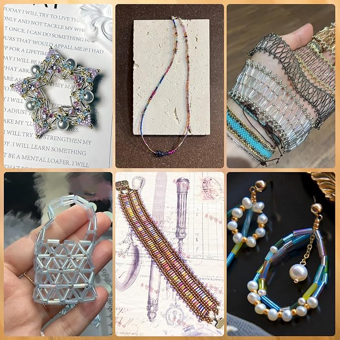 5040Pcs Tube Bead Embroidery Kit, Bugle Beads for Embroidery for Jewelry Making, Crafts, Bracelets, Necklaces, Earrings