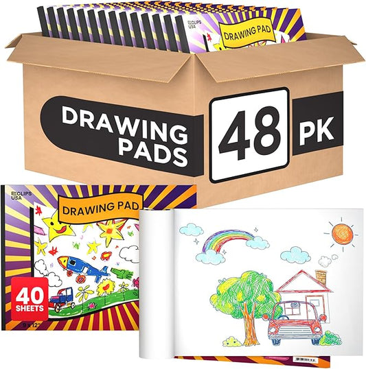 Sketch Book for Kids, Drawing Pad for Kids, Drawing Paper, Sketch Pad for Kid, Kid Sketch Book (9 x 12, 40 Sheets) (48)