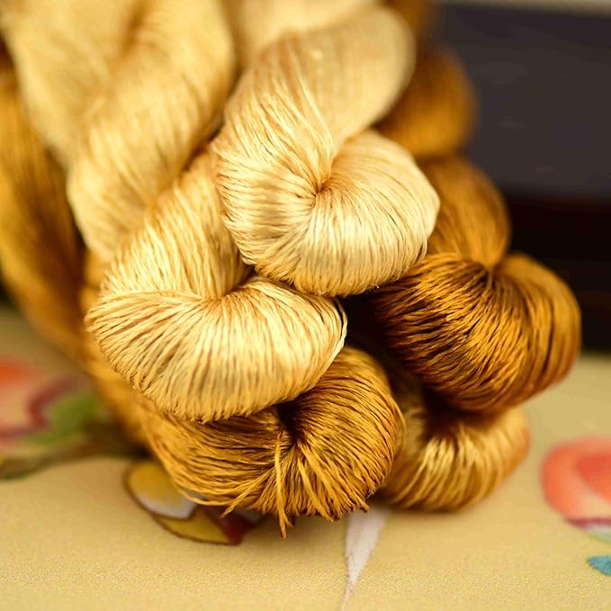 Natural 100% Silk Thread, Handmade Embroidery Thread Silk Floss 9 Colors 110m Each (36)