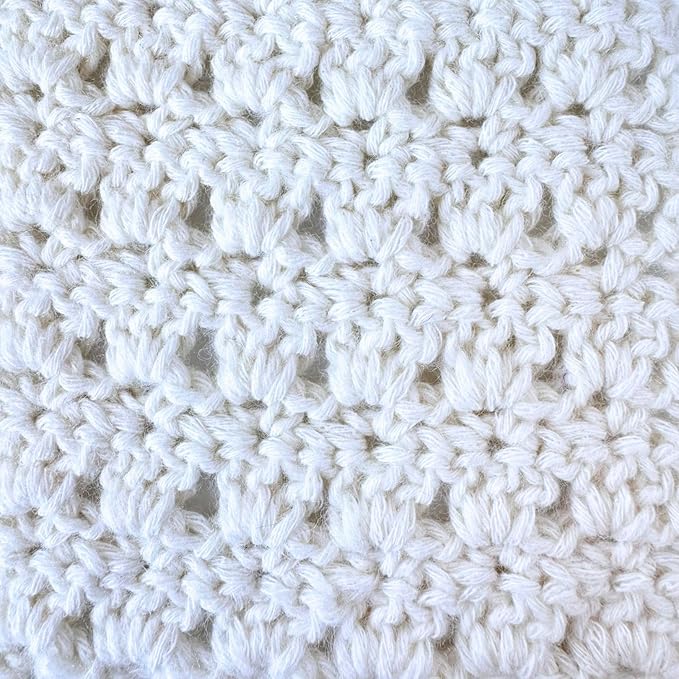 Cotton to The Core Cotton Yarn for Crocheting, 6-Pack (852 Yds / 300G), Free Patterns, Beginners Friendly - Soft Baby Yarn for Knitting - 3 DK Light Worsted Weight - Eggshell White