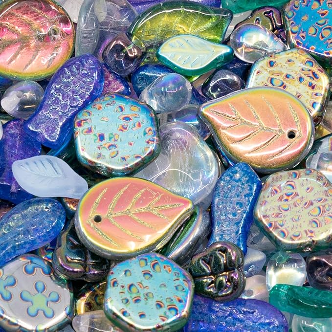 1.4oz (40g) Limited Mix of Czech Glass Beads, Hand Made Set Kit, Purple Crystal AB Sparkling Mix Fairytale