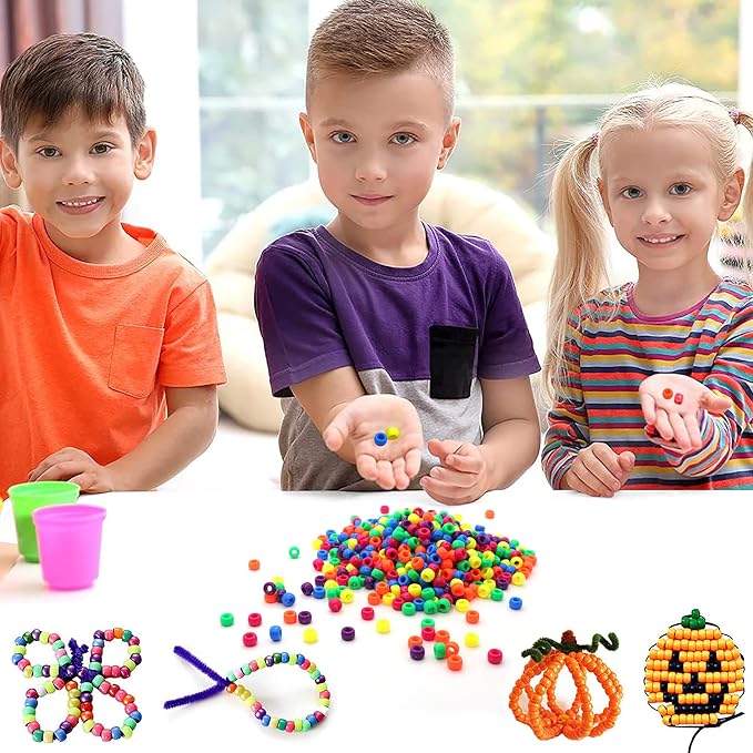 gmma brown transparent pony beads for bracelet plastic beads for jewelry making fall beads for friendship bracelets thanksgiving autumn beads for diy bracelet necklace party decoration supplies