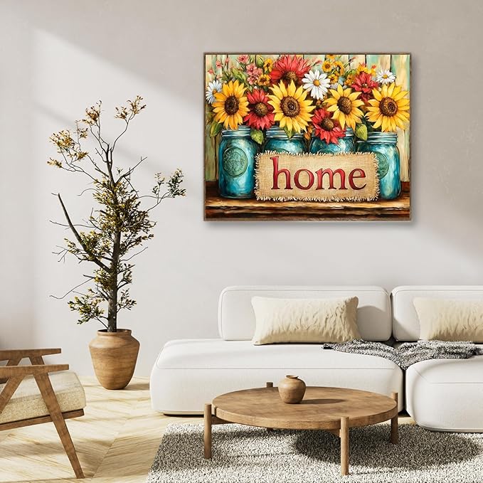 Okarina Paint by Numbers Kit for Adults Beginner Flower, Adult Paint by Number Kits on Canvas, Floral Bottle DIY Acrylic Oil Painting by Numbers for Adults, Perfect for Home Wall Decor 20X16 Inch