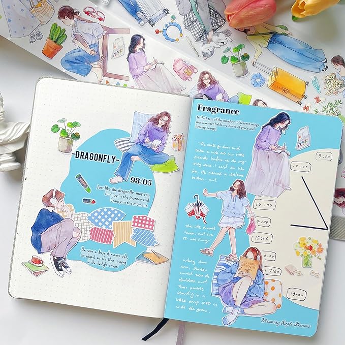 WT Pre-Cut Hello Weekend Wide PET Tape, 1 Roll (70mm x 5m), Original Weekend Lifestyle Designs, Waterproof Decorative Tape for Journaling, Planners, Scrapbooks & DIY Crafts