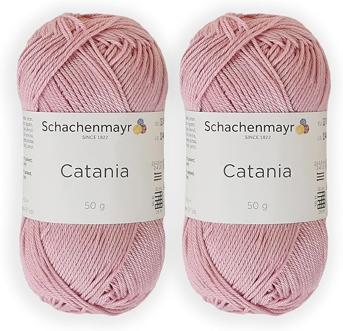 2 Skein/Pack Schachenmayr (SMC) Catania Originals Yarn, Each Ball 1.76 Oz (50gr) / 136 Yards (125 m), 100% Mercerized Cotton for Knitting and Crochet Yarn, Sport Weight, 423 - Vintage
