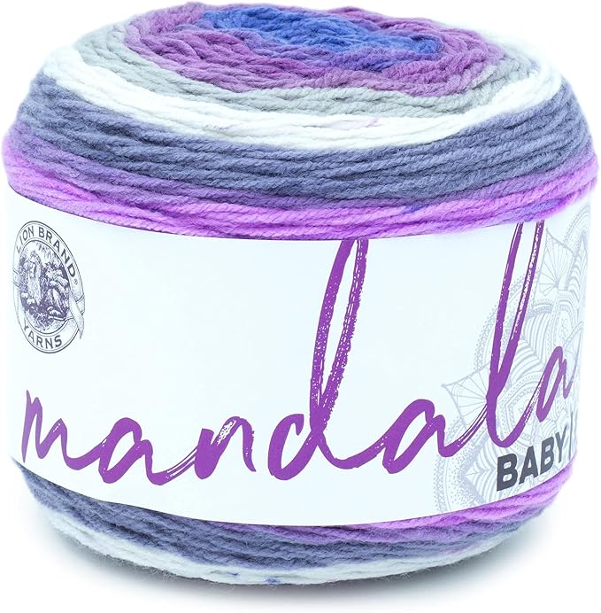 Lion Brand Yarn Mandala Baby Yarn, Magic Moon, 1 Skein