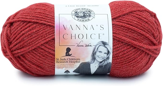 (1 Skein) Lion Brand Yarn Vanna's Choice, Dusty Cedar