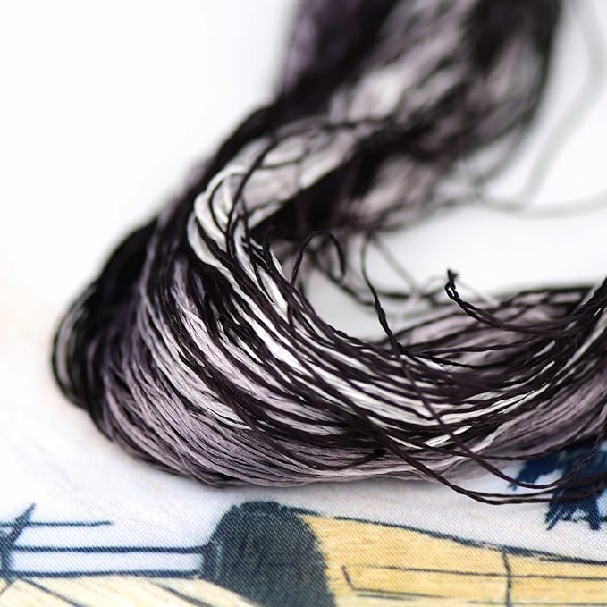 4 Skeins Mulberry Silk Floss Embroidery Thread Floss-Cross Stitch Threads China Silk Woven Jewelry Threads DIY Sewing Kits (09)