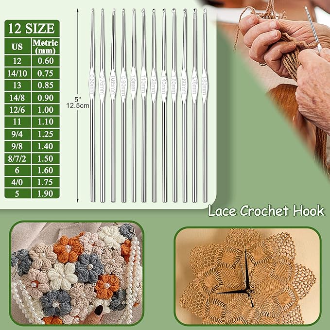 coopay upgraded crochet kit for beginners, crochet set with hanging case & 8 yarn for crocheting, 63pcs crocheting hook set w book, knitting hooks ergonomic soft grip & knitting crocheting supplies