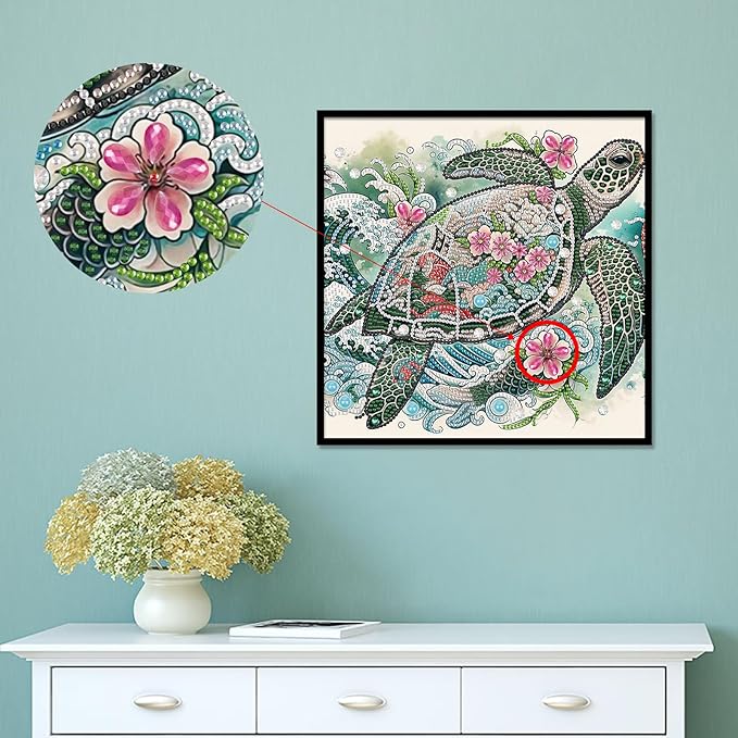 LazyFold Diamond Art Painting Kits for Adults, DIY Flowers 5D Special Shape Diamond Art Kits, Crystal Rhinestones Diamond Gem Art Painting for Home Wall Decoration 12×12inch
