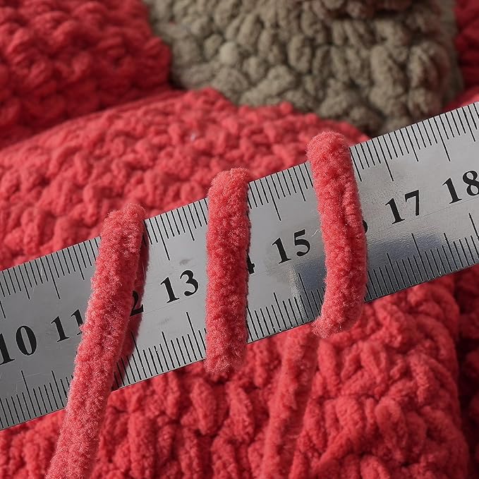 Crafted By Catherine Blanket Solid Yarn - 2 Pack (213 Yards Each Skein), Cinnabar, Gauge 6 Super Bulky