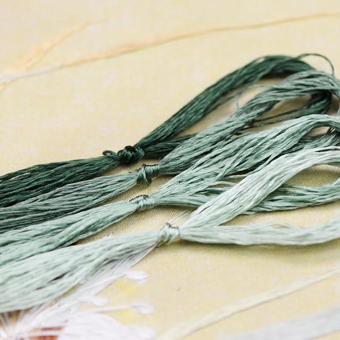 4 Skeins Mulberry Silk Floss Embroidery Thread Floss-Cross Stitch Threads China Silk Woven Jewelry Threads DIY Sewing Kits (10)
