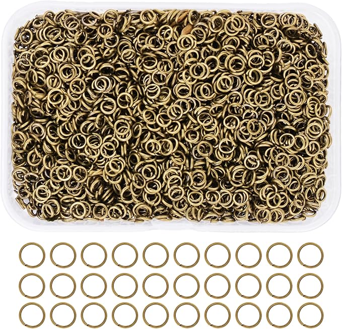 Mandala Crafts Assorted Jump Rings for Jewelry Making, 1200 PCs, 4mm-10mm, Metal O Rings