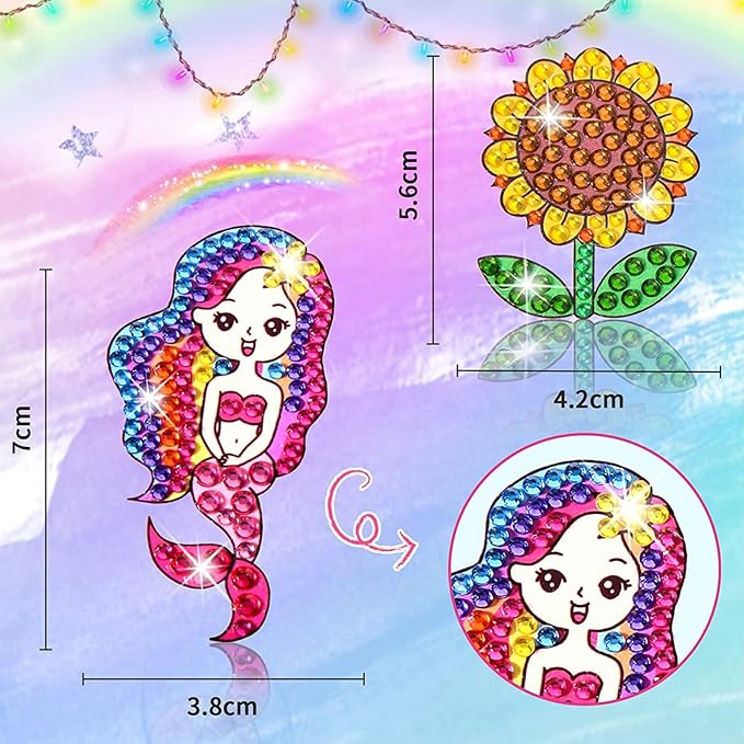 Viicoor Diamond Painting Sticker Kit, Summer Sea Animals, DIY Art Craft (Summer-30P)
