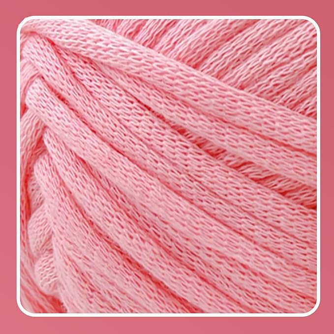 3.5Oz Beginner-Friendly Yarn for Crocheting and Knitting;Worsted-Weight Medium #4;Cotton Blend Yarn for Beginners with Easy-to-See Sitches,Great for Amigurumi DIY (Pink,1 Skein)