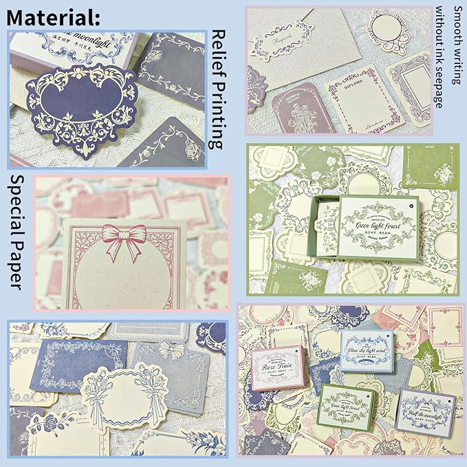 120 Sheets Vintage Embossed Scrapbook Paper,Mini Pink Journaling Scrapbooking Supplies Kit Aesthetic Decorative Craft Stationery for Journaling, Junk Journals, Planners & Scrapbooking Supplies