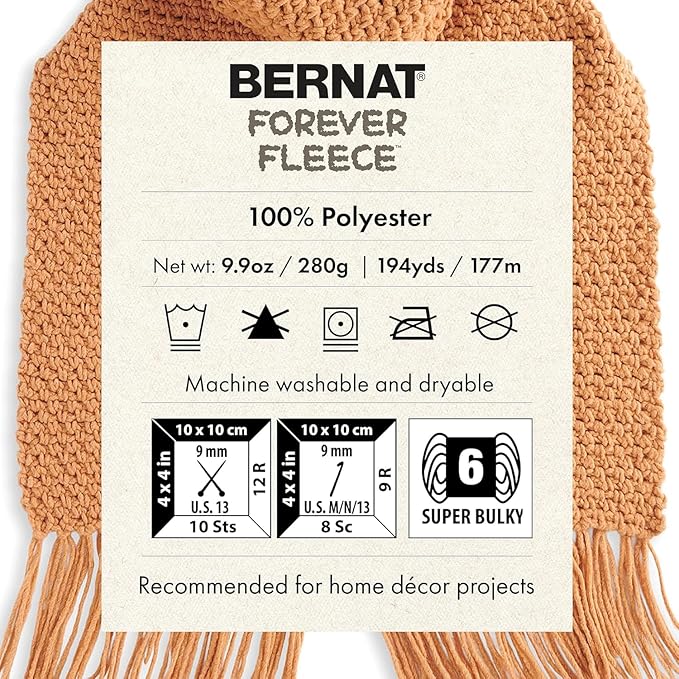 Bernat Forever Fleece - 2 Pack of 194 Yards/9.9 oz Sage 100% Polyester Yarn