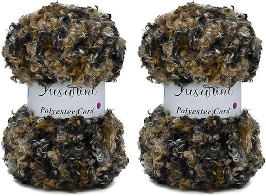 (32 Colors Available) Yusarinl 2 Skeins Teddy Bear Yarn,Fuzzy Yarn for Crochet Polyester Plush Fur for Crafts Fluffy Fuzzy for Knitting(6.7 oz, 80 yds)-Puppy