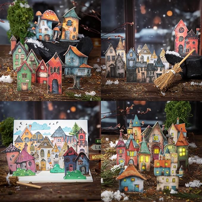 90 Pieces Aesthetic Magic Cottage Sticker Set, 6 Pack Vintage Fantasy Cottage Stickers for Scrapbooking, Journaling, DIY Crafts Arts, and Junk Journal Supplies