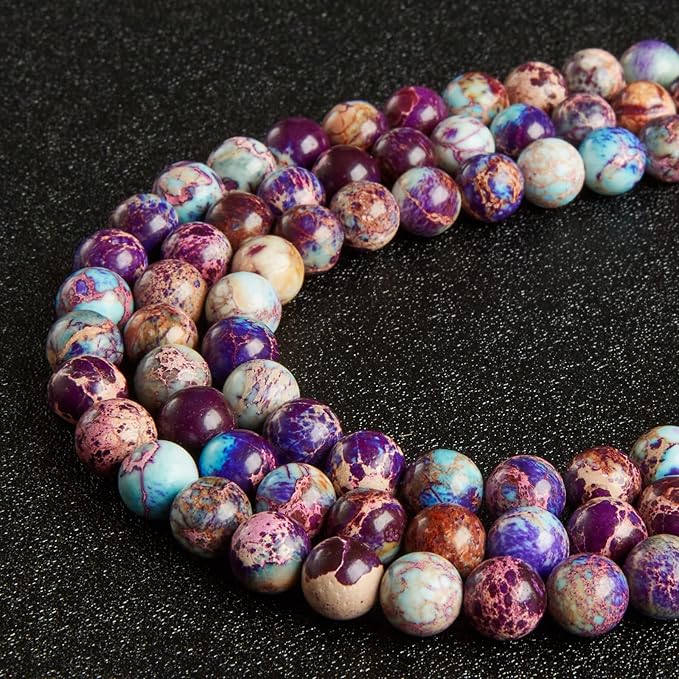 100pcs 6mm colorful imperial jasper beads natural gemstone beads round loose beads for jewelry making