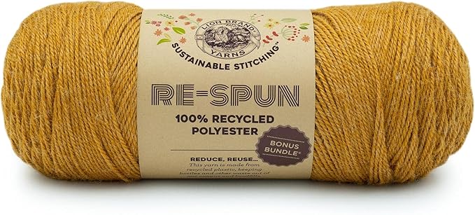 Lion Brand Yarn Respun Bonus Bundle Yarn for Knitting and Crocheting, 1 Pack, Cornsilk