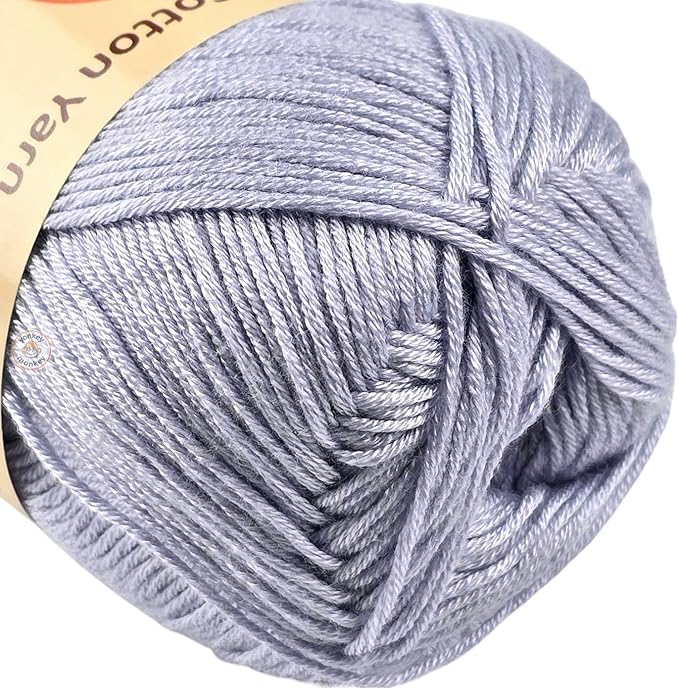 10-Pack of Yonkey Monkey 500 Grams Yarn - 70% Rayon derived from Bamboo, 30% Cotton - Imported - White Gray 9006