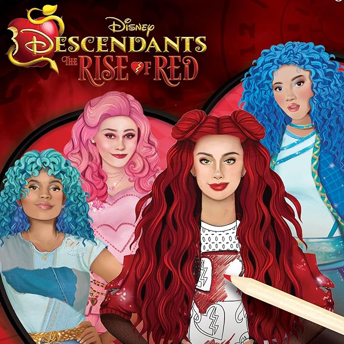 Make It Real: Descendants 4 Rise of Red Fashion Design Sketchbook - Includes 109 Stickers & Stencils, Style Models, Disney, Girls & Kids Ages 8+