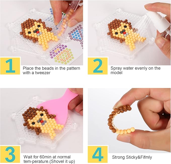 eenua non-iron fuse beads kit 3220 pcs beads in 32 colors unlimited creativity starter kit