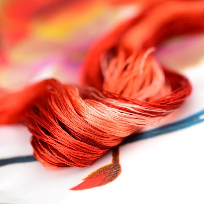 4 Skeins Mulberry Silk Floss Embroidery Thread Floss-Cross Stitch Threads China Silk Woven Jewelry Threads DIY Sewing Kits (05)