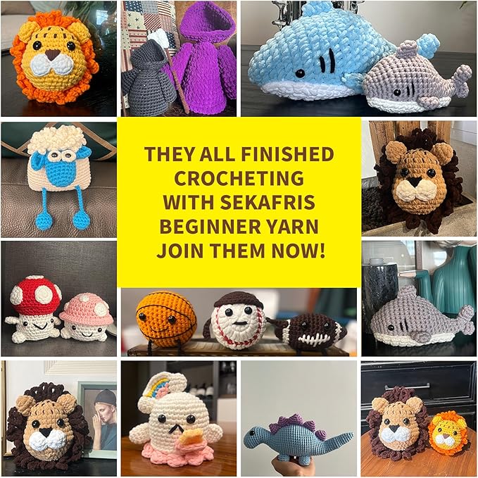 Crochet Yarn with Cotton Yarn for Crocheting - Beginner-Friendly with Easy-to-See Stitches - Chunky Cotton-Nylon Blend (Golden Yellow)