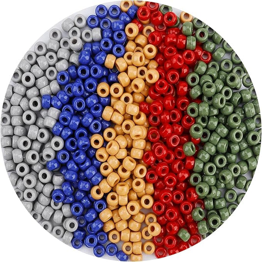 qpixvb 1100pcs pony beads,beads for hair,cute craft bead for bracelets making,small braid bead with holes,colorful jewelry making supplies for adults,9mm