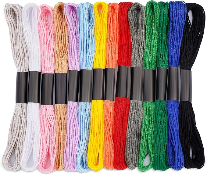 Embroidery Floss: Embroidery Thread 120 Yards Friendship Bracelet String 14 Colors Cross Stitch Cotton Yarn for DIY Bracelet Making