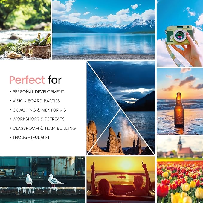 Sawnfay Vision Board Book - 2026 Vision Board Sticker Book, with Motivational Images & Quotes, Vision Board Kit & Supplies for Women, Travel