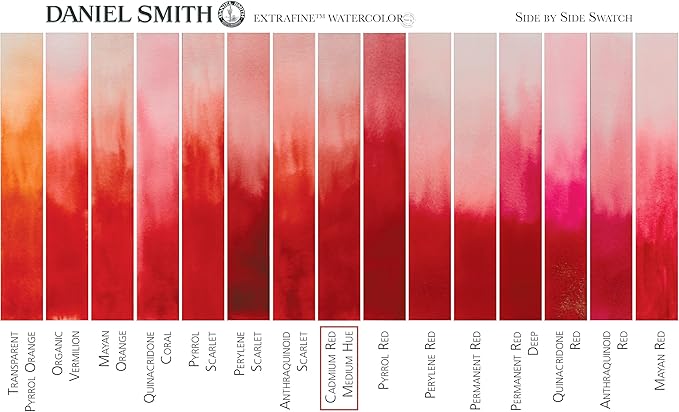 Daniel Smith Extra Fine Watercolor Paint, 5ml Tube, Cadmium Red Medium Hue, 284610222, 1.17 Fl Oz (Pack of 1)