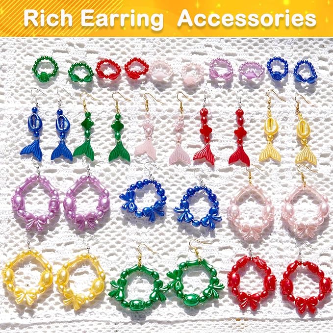 1170 Pcs ABS Imitation Pearl Beads for Jewelry Making, Assorted Heart Star Bowknot Circle Flower Aesthetic Cute Bead for Bracelet Necklaces Earrings Key Chains DIY Phone Charm Crafts (Yellow)