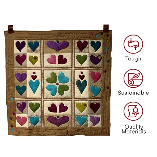 Precision Quilting Tools Quilting Supplies - Premium Wall Tapestry Hanger, Durable Large Tapestry Wall Hanging Clips with 2 Screws for Easy Display - Wood, 3.25 x 2 Inches - Dark Stain Finish