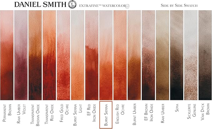 Daniel Smith 284610010 Extra Fine Watercolors Tube, 5ml, Burnt Sienna, 0.17 Fl Oz (Pack of 1)