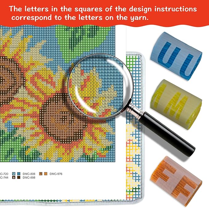ZFFLYH Latch Hook Rug Kits DIY Needlework Unfinished Crocheting Rug Yarn Cushion Mat for Kids/Adults with Printed Canvas Pattern, 52X38cm Sunflower