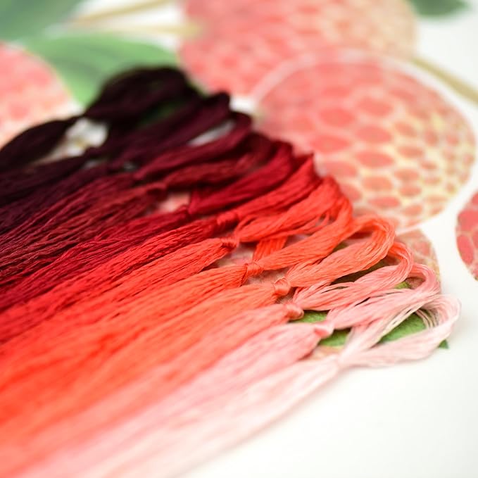 Natural Silk Thread – 13 Colors, 110m Each, Handmade Silk Embroidery Floss for Hand Embroidery, Cross-Stitch, and Needlework Projects