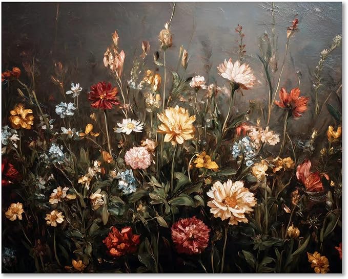 HMZephitiquc Paint by Numbers Flowers, Wildflowers Paint by Numbers for Adults, Flowers Painting by Numbers for Adults, Acrylic Oil DIY Crafts for Gift Home Decor 16x20 in