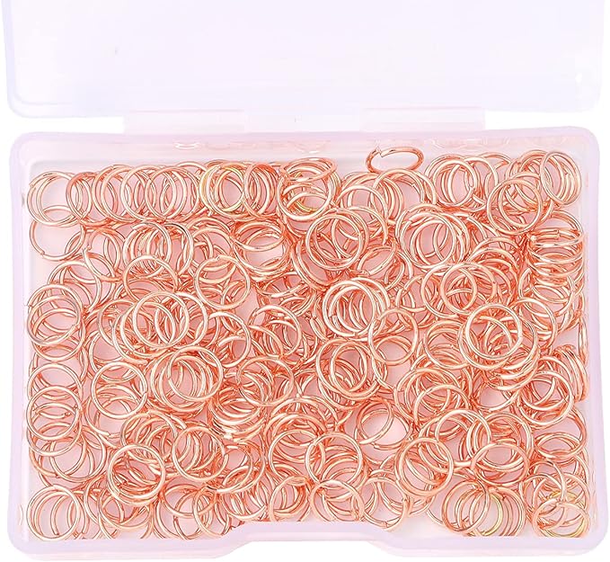 Rose Gold Plated Jump Rings Non Tarnish 7mm 300pcs for Jewelry Making Findings