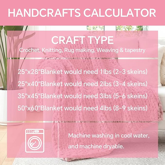 BALAPET 8 Pack Chunky Chenille Yarn for Crocheting & Knitting, 27yds 8 oz Each Skein Soft Fluffy Kitting Yarn Set, Thick Velvet Plush Yarn for Handcrafts Weaving Making Blankets, Pink