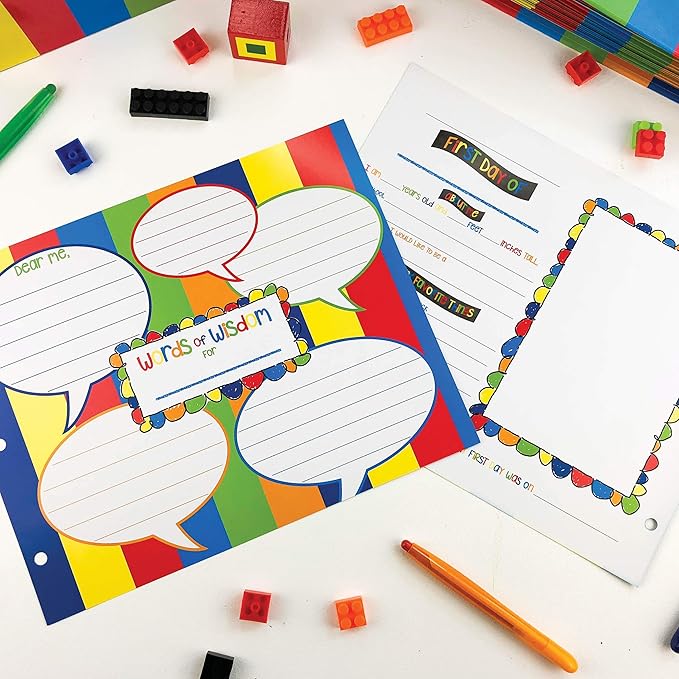 Denise Albright School Memory Scrapbook Refill Extra Pages Kits (Two Grades) for First & Last Day of School for Class Keeper® Memory Keepsake Book for Girls and Boys